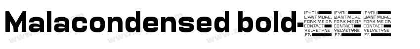 Malacondensed bold字体转换